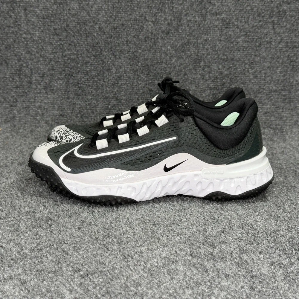 Nike Alpha Huarache Elite 4 Turf Softball Shoes Women 9.5 Black Athletic Sneaker